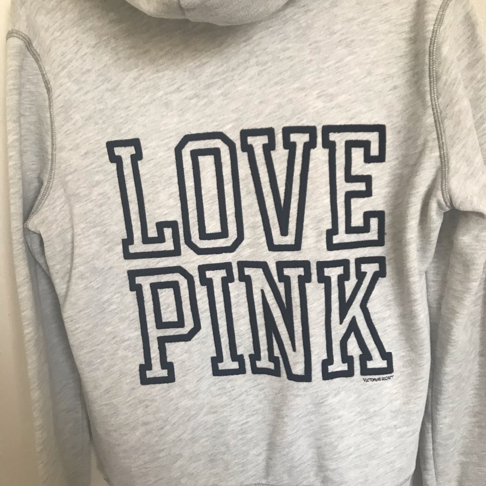 Victoria’s Secret Pink gray quarter zip hoodie - Picture 7 of 7